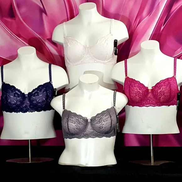 34DD Felina 5894 Harlow Sheer Lace Full Bust Underwire Bra Pink NWT 💗 - Picture 5 of 14